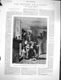 Old Antique Print 1878 Rue Tiquetonne Woman Dead Child Victor Hugo Story 19th