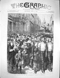 Original Old Antique Print 1878 Scotland Ta Reserve Siers Marching Street Scene