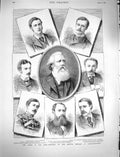 Old Antique Print 1878 British Embassy Constantinople Gower Layard Wrench 19th