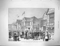 Original Old Antique Print 1878 Paris Exhibition International Avenue People
