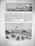 Original Old Antique Print 1878 Kaffir War General Thesiger Walvisch Bay Africa