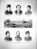 Old Antique Print 1878 British Hospital Salonica Lesslie Pratt Hope Young 19th