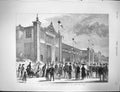 Old Antique Print 1878 Paris Exhibition Pavilion Ville De France Building 19th