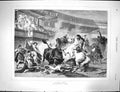 Original Old Antique Print 1878 Wagner Bull Fight Horses Sport Men Victorian
