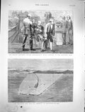 Old Antique Print 1878 Deep-Sea Harbour Boulogne-Sur-Mer Berlin Congress 19th