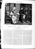 Original Old Antique Print 1879 Illustration Story James Payn Men Chair House