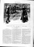 Original Old Antique Print 1879 Illustration Story James Payn Man Woman Trees