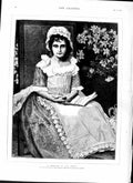 Original Old Antique Print 1879 Maria Brooks Royal Academy Portrait Girl Woman