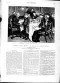 Old Antique Print 1879 Illustration Story James Payn Family House Dinner 19th