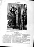 Original Old Antique Print 1879 Illustration Story James Payn Lady Baby Evelyn