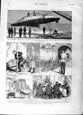 Original Old Antique Print 1879 Herreshoff Torpedo Boat Deptford Siers War 19th