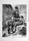 Original Old Antique Print 1879 Afghan War Sister Mercy Siers Water Jug Girl