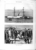 Old Antique Print 1879 Steam Ship Dublin Castle Gravesend 60Th Rifles War 19th