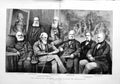 Original Old Antique Print 1879 Battle Traflagar Vicary Smyth Fynmore Pat 19th