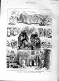 Original Old Antique Print 1879 Afghan War Bombay Siers Shikapur Kurrachee 19th