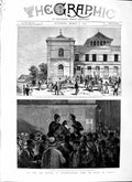 Antique Old Print *3057 1879 Zulu War Pietermaritzburg Battle Isandula Court