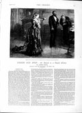 Original Old Antique Print 1879 James Payn Illustration Story Man Woman Romance