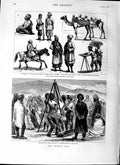 Original Old Antique Print 1879 Afghan War Sam Brown Jellalabad General Roberts