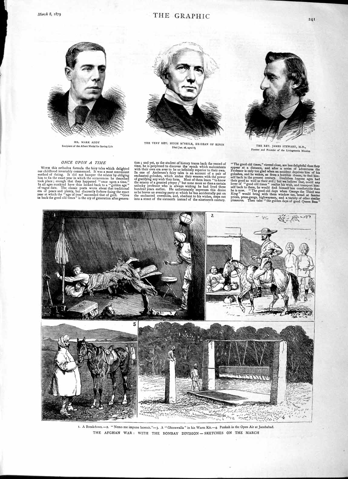 Original Old Antique Print 1879 Afghan War Bombay Siers Addy M'Neile Victorian
