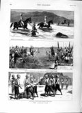 Original Old Antique Print 1879 Afghan War Sam Browne Lundi Kotal Roberts Ali