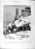 Original Old Antique Print 1879 Canada Dominion Force Battery Artillery Siers