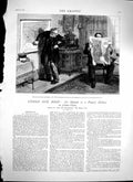 Old Antique Print 1879 James Ryan Illustration Walcot Men Reading Paper 19th