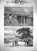 Old Antique Print 1879 Zulu War Ekowe Fort Pearson Lord Chelmsford Tugela 19th