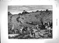 Original Old Antique Print 1879 Ekowe Breaking Laager Siers Horses War Fine Art