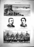 Old Antique Print 1879 Afghan War Officers Battye Hamilton Johnson Pool 19th