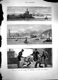 Old Antique Print 1879 Duke Duchess Connaught Osborne Ship Rhodes Malaga 19th
