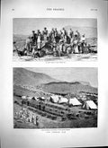 Original Old Antique Print 1879 Afridi Picket Khyber Pass Afghan War Ali Musjid