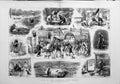 Original Old Antique Print 1879 Victoria GFields Alluvial Diggings Victorian
