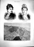 Old Antique Print 1879 Afghan War Shadi Bogiar Pass Khyber Hauk Theatre 19th