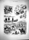 Old Antique Print 1879 America Salt Lake Rocky Mountains Coyote Hunting 19th