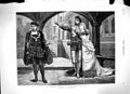 Original Old Antique Print 1879 Comedie Francaise Gaiety Theatre Hernani Scene