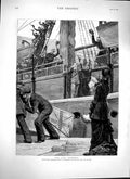Original Old Antique Print 1879 Prince Louis Napoleon Southampton Ship Zulu War