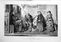 Old Antique Print 1879 Church Family Little Girl Royal Academy Fine Art 0 19th