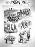 Original Old Antique Print 1879 Zulu War Royal Scots Fusiliers Siers Natives