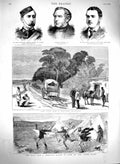Old Antique Print 1879 Zulu War Camp Upoko Glanville Landseer Blaikie Men 19th