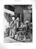 Old Antique Print 1879 Carl Lock Dusseldorf Fine Art Dutch Lady Baby Man 19th