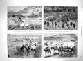 Original Old Antique Print 1879 Zulu War Umvolosi River Kopje Alleen Washbank