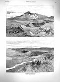 Original Old Antique Print 1879 Zulu War Ibabanango Mountain Umlatoozi River