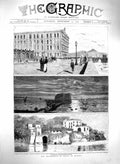Old Antique Print 1879 Ex-Khedive Egypt Naples Ismail Pasha Villa Maraval 19th