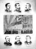 Old Antique Print 1879 Ship Agamemnon Chatham Douglas Kelly Fechter War 19th