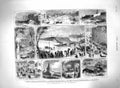Old Antique Print 1879 Floods St. Petersburg Log Barge Neva Newski Palace 19th