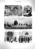 Original Old Antique Print 1879 Social Science Congress Manchester Bishop Hall