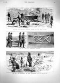 Old Antique Print 1879 Zulu War Cetewayo Dabulamanzi Aides-De-Camp Native 19th