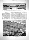 Original Old Antique Print 1879 Ireland Smith Lord Sligo Railway Bridge Dinan