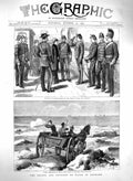 Original Old Antique Print 1879 Prince Wales Denmark Hare Shooting Osborne Ship
