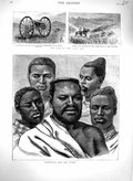 Old Antique Print 1879 Cetewayo Wives Zulu War Donga Amanzakanzie Kraal 19th